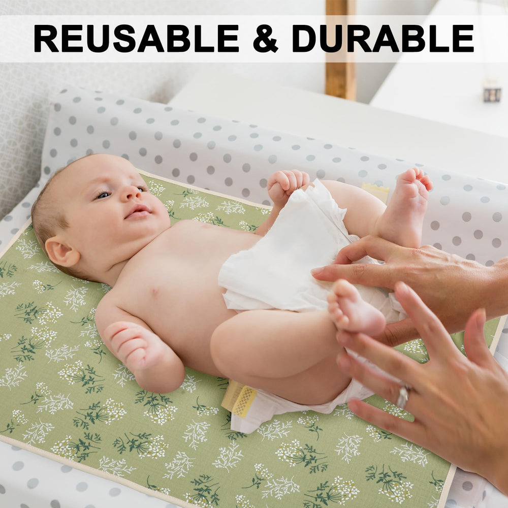 PHOEBUS BABY muslin front provides gentle skin contact during diaper changes.