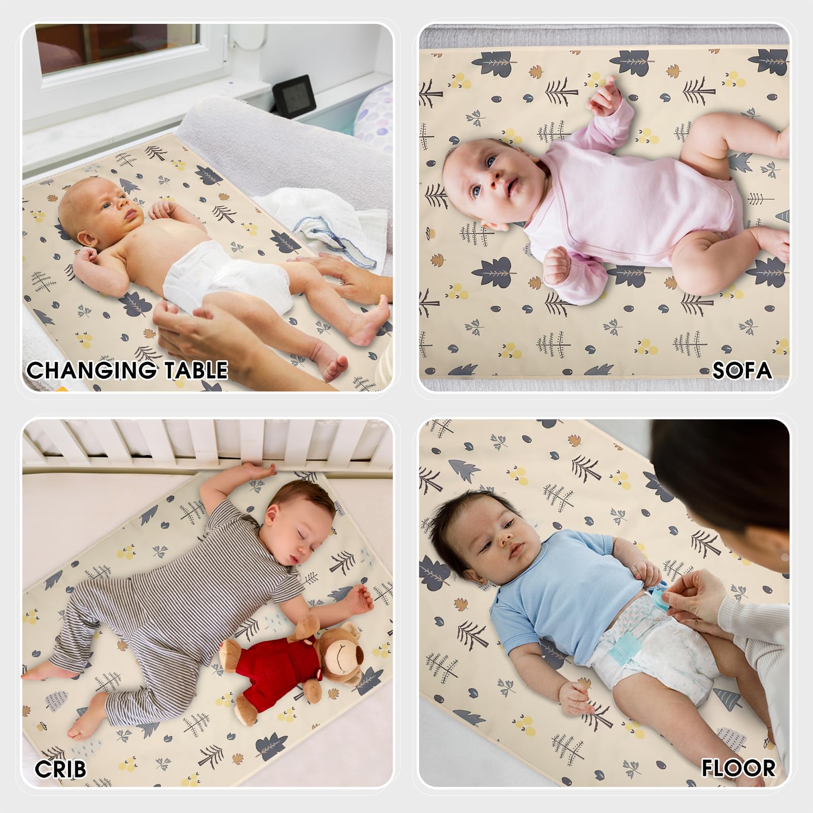 PHOEBUS BABY newborn essentials gift-ready forest tree changing mat
