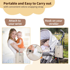 PHOEBUS BABY olive-branch changing pad folded shows travel-ready compact design.