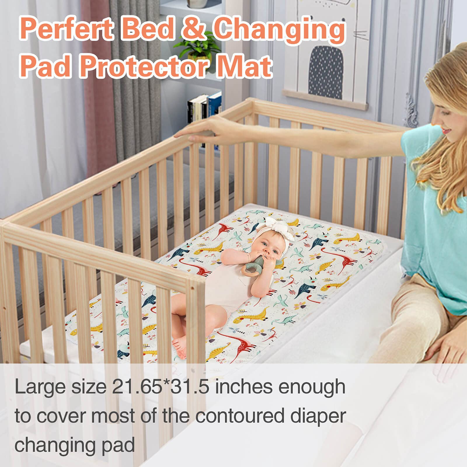 PHOEBUS BABY on-the-go mat in use for diaper changes
