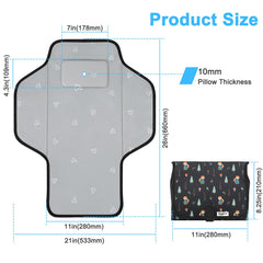 Phoebus Baby one-handed changing pad shown in use for quick changes