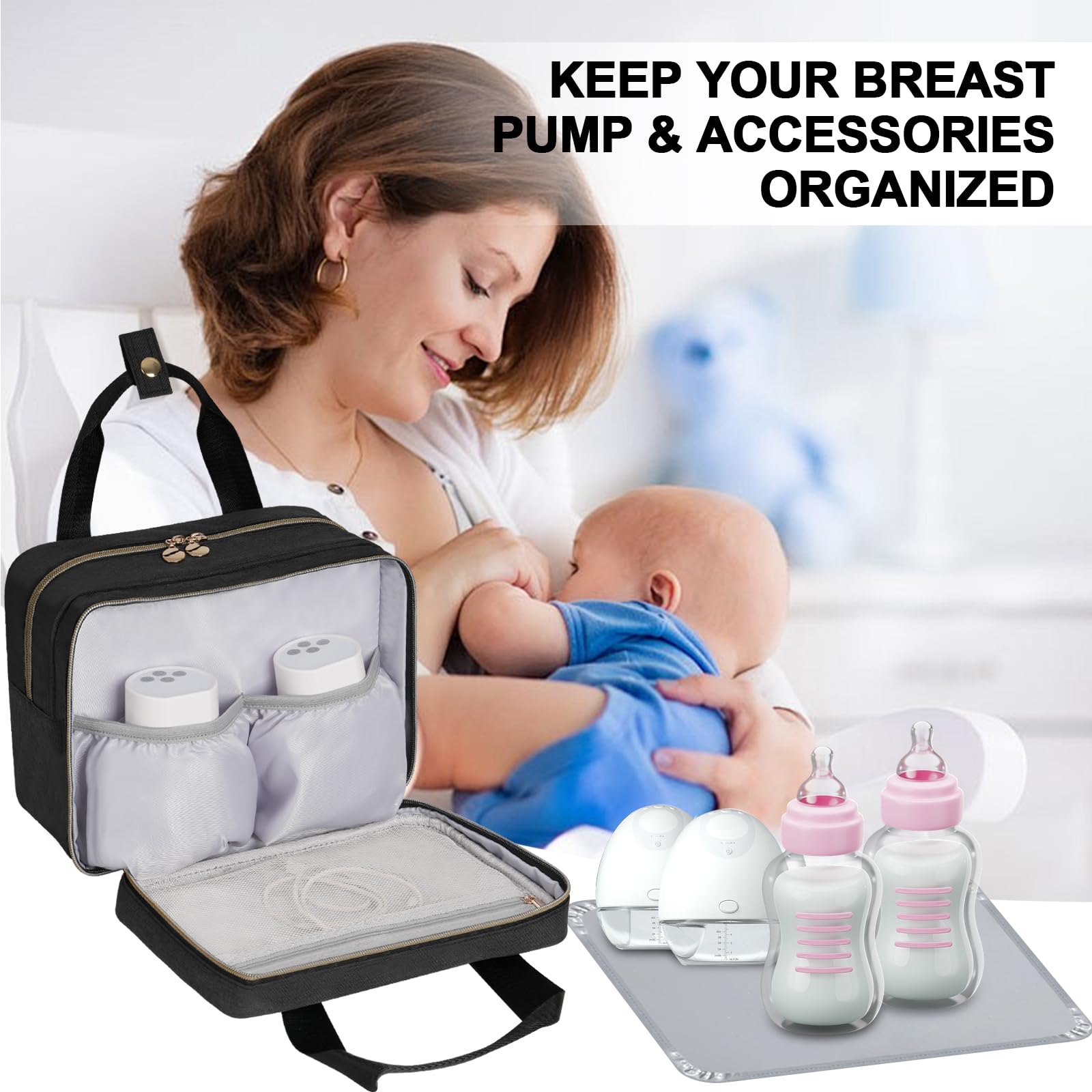 PHOEBUS BABY PEVA waterproof mat included for spill-free use