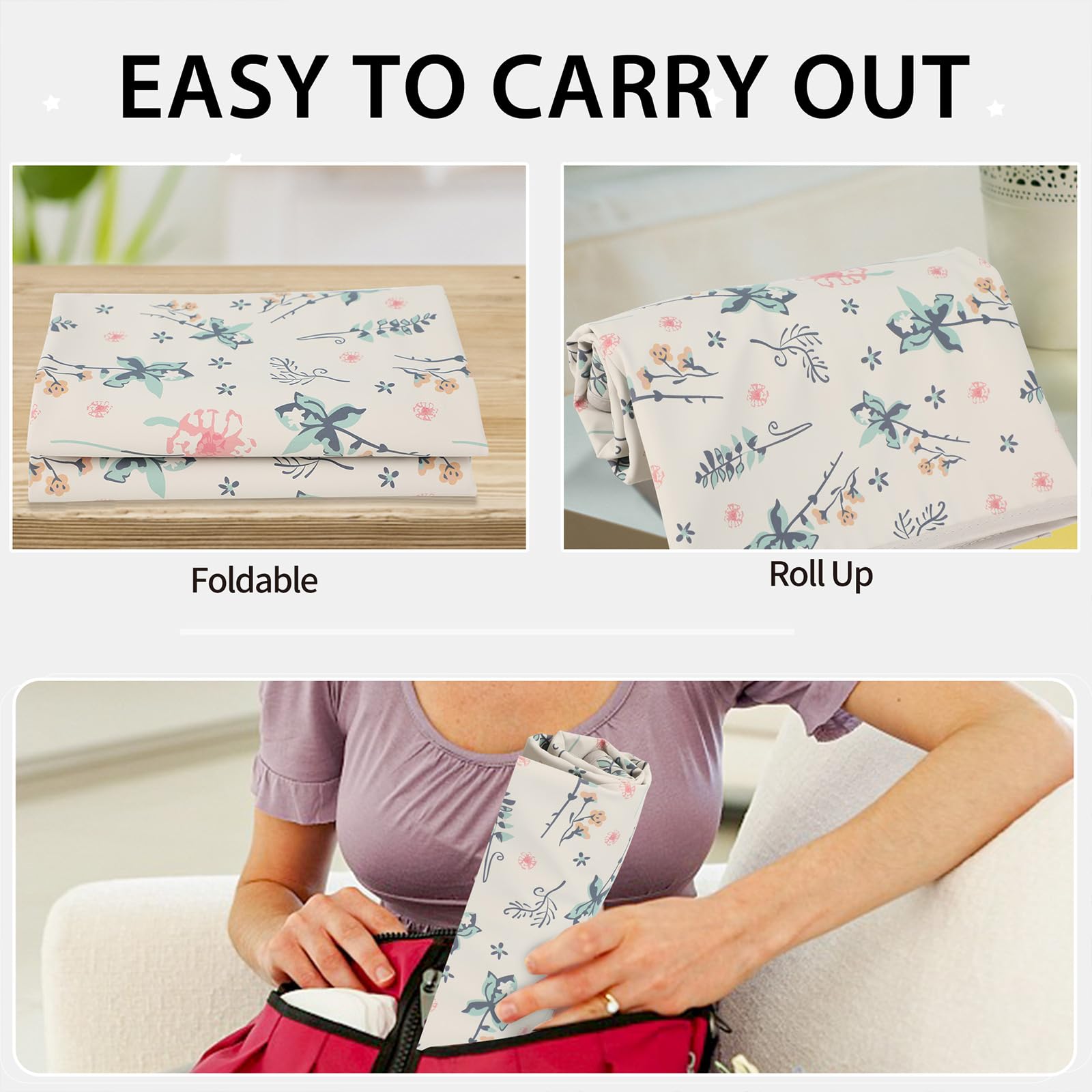 Phoebus Baby portable changing pad for car trips and outings.