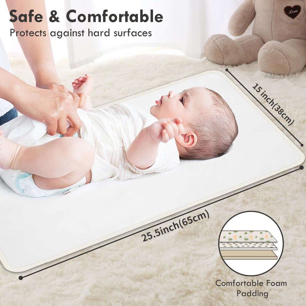 PHOEBUS BABY changing pad with wrist strap supports hands-free portability during outings.