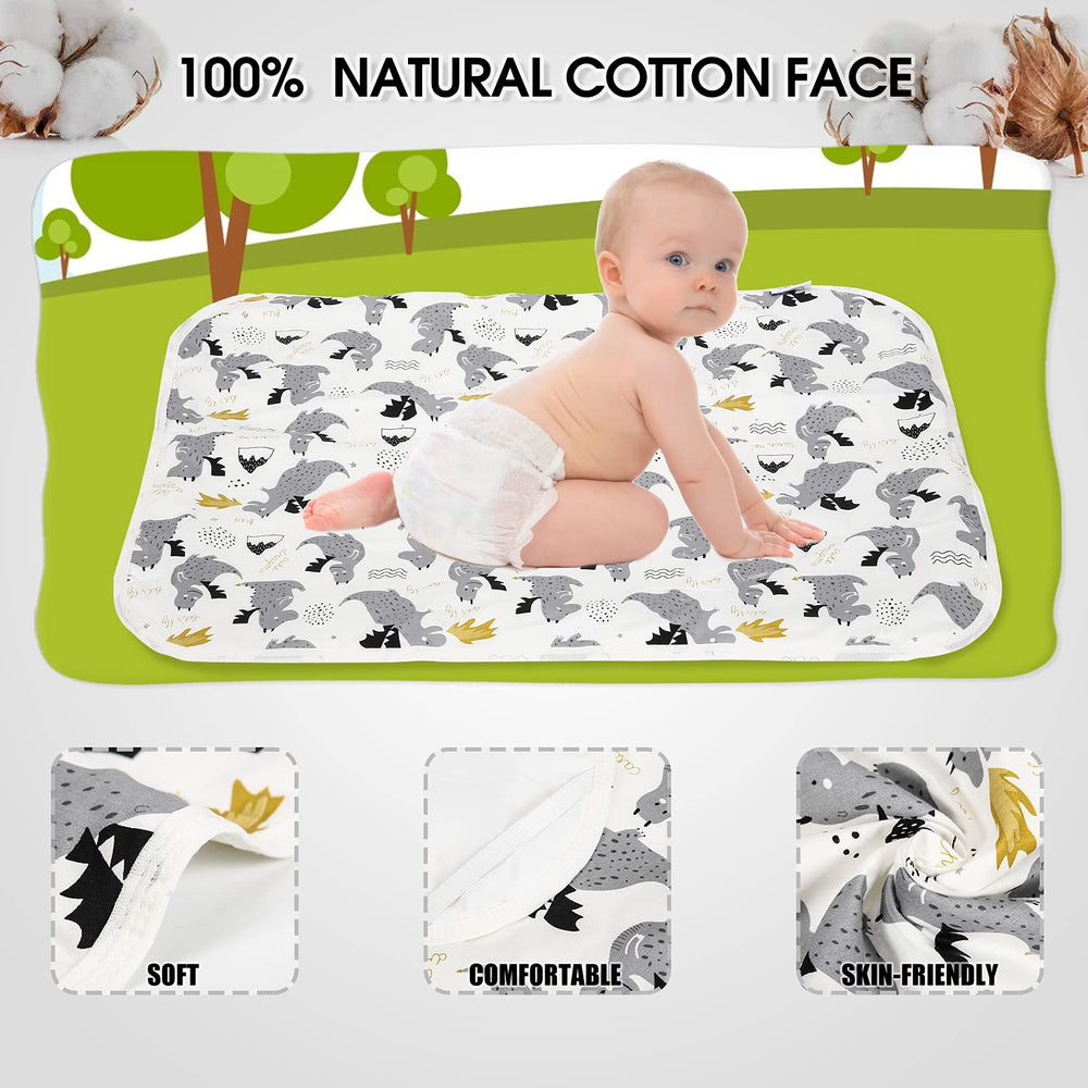 PHOEBUS BABY changing pad cotton surface close-up, gentle on baby skin.