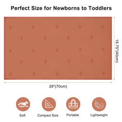 PHOEBUS BABY vegan leather changing mat, car-use for quick diaper changes.