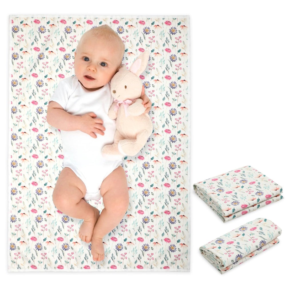 PHOEBUS BABY vegan leather changing mat in colorful floral for clean on-the-go diaper changes
