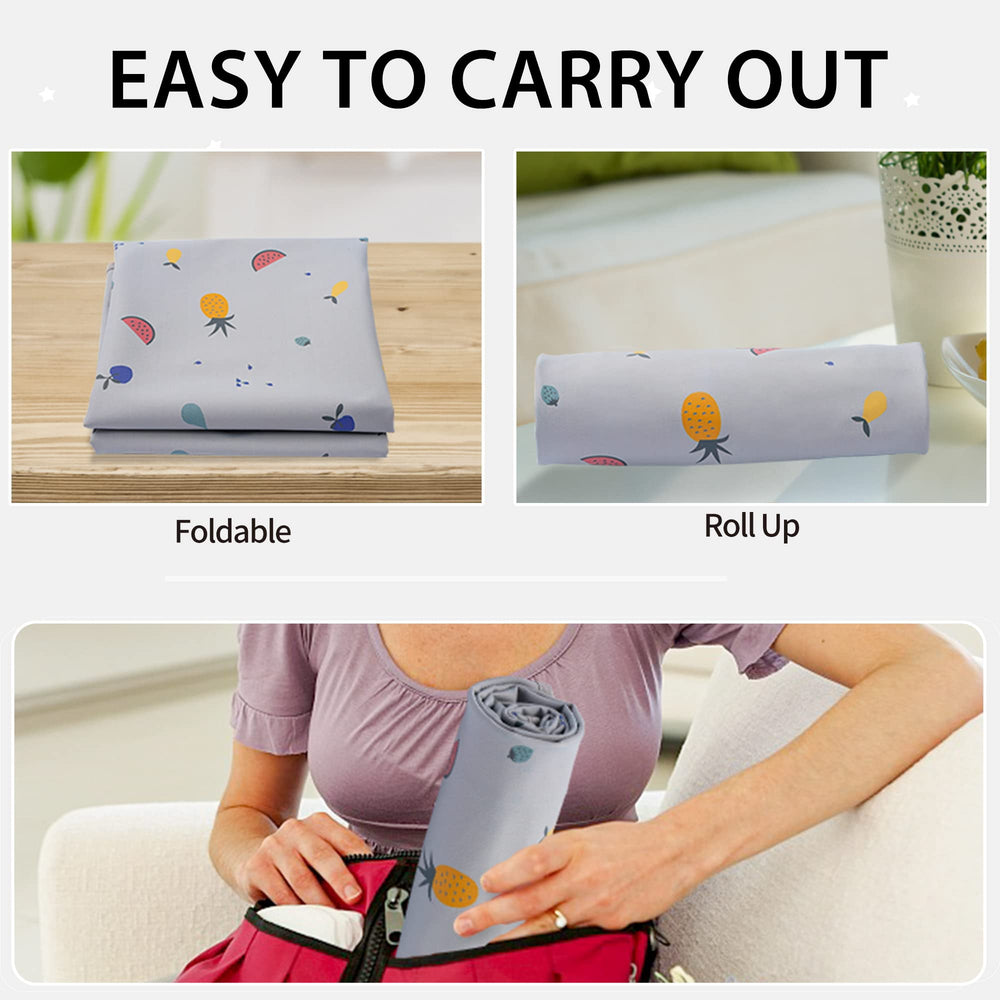 Phoebus Baby fruit-pattern changing mat, large 20x28 inches for comfortable baby care.