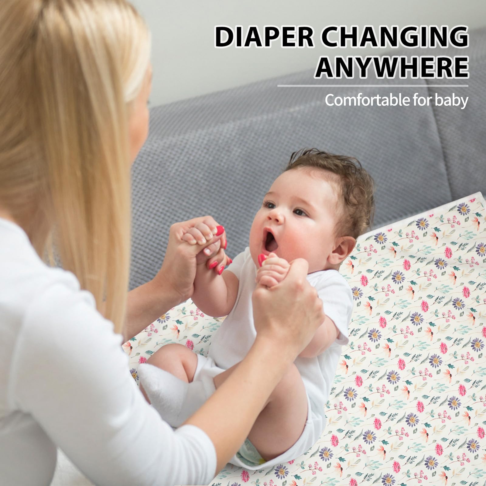 PHOEBUS BABY vegan leather changing mat is non-toxic and safe for baby skin