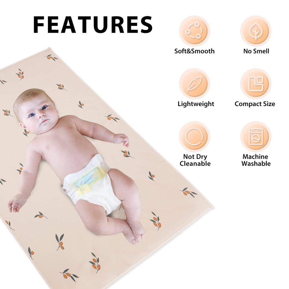 PHOEBUS BABY vegan leather changing mat size 20x28 for generous space