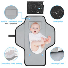 PHOEBUS BABY waterproof changing pad surface is easy to wipe clean after use.