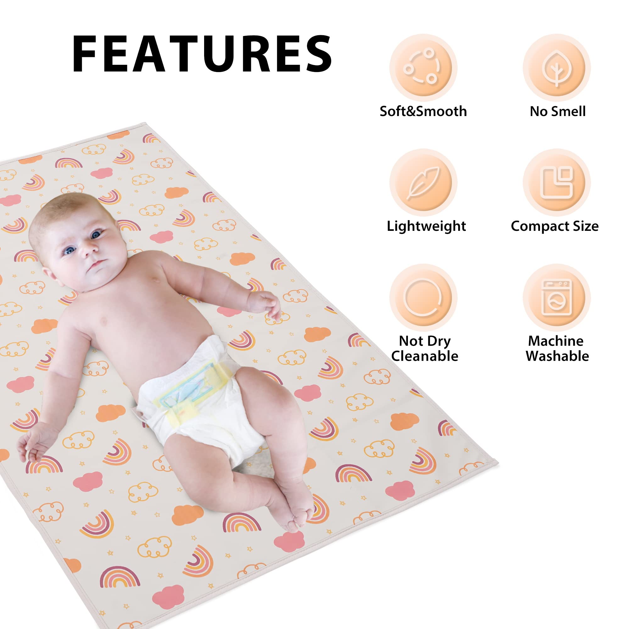 PHOEBUS BABY wipe-clean changing mat for fast cleanup after diaper changes.