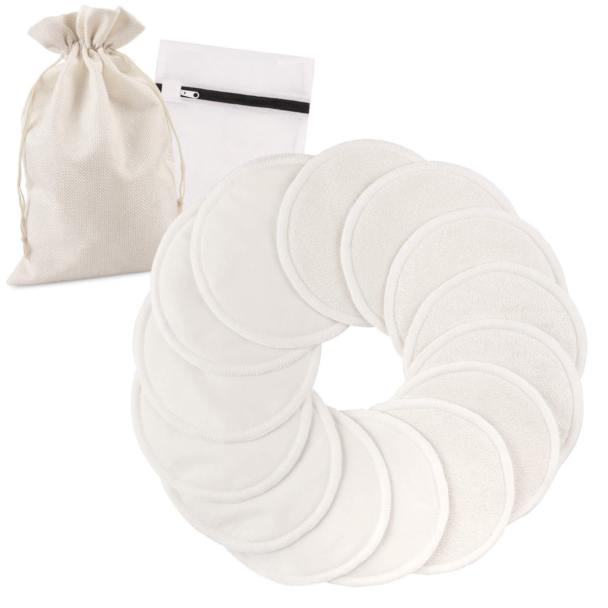 PHOGARY bamboo nursing pads 14-piece set, soft against skin and comfortable.
