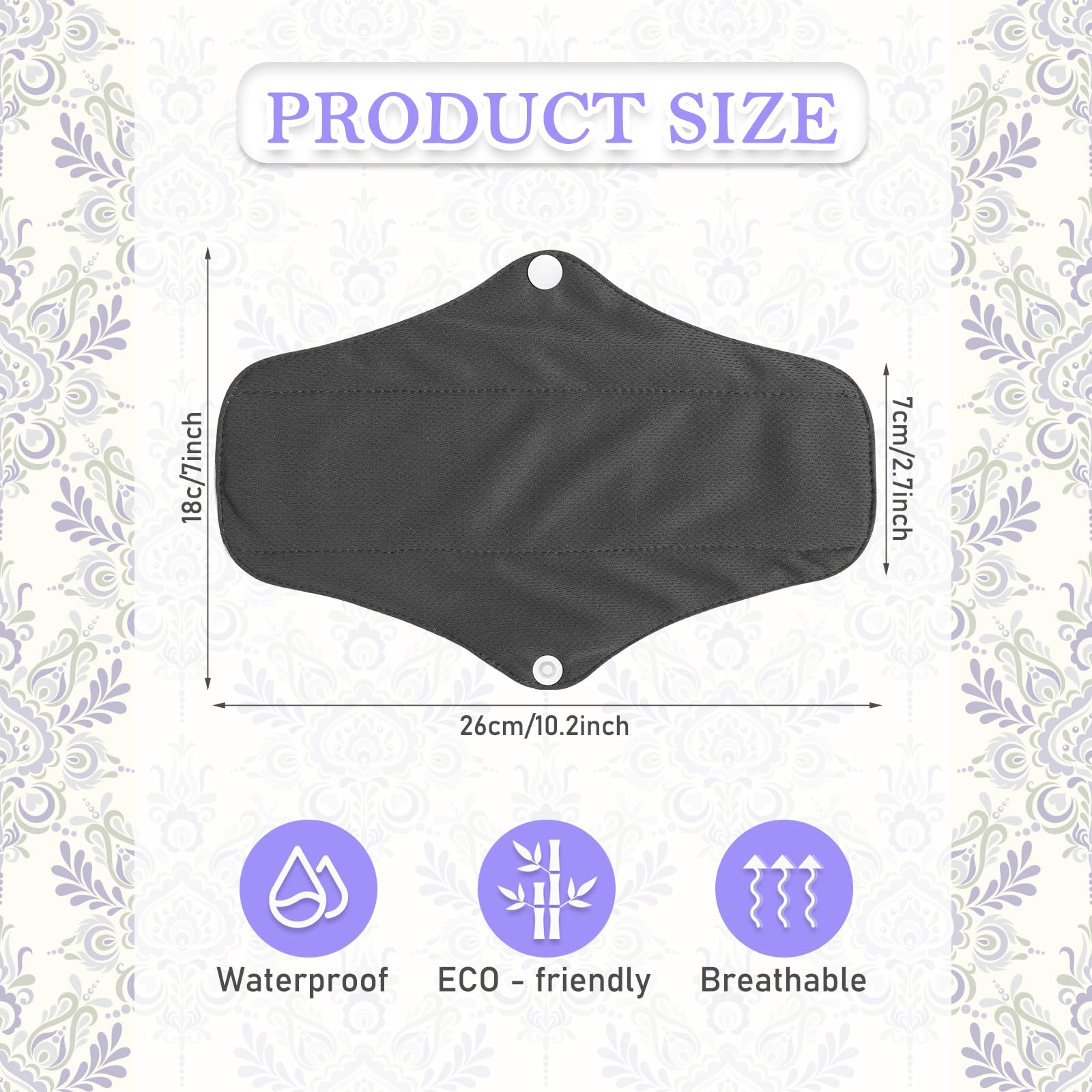 PHOGARY charcoal-odor-control pad keeps freshness during wear.