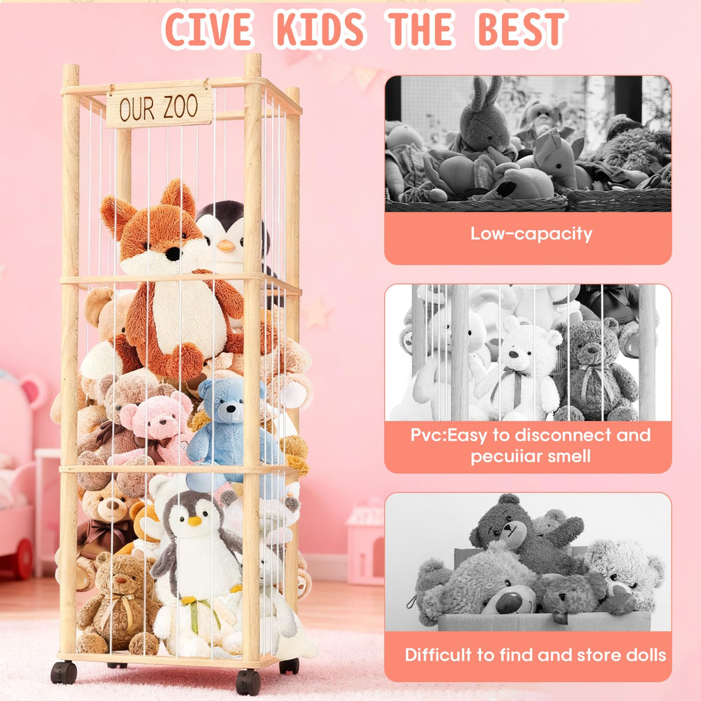 PHOKID handcrafted pine wood construction adds lasting sturdiness