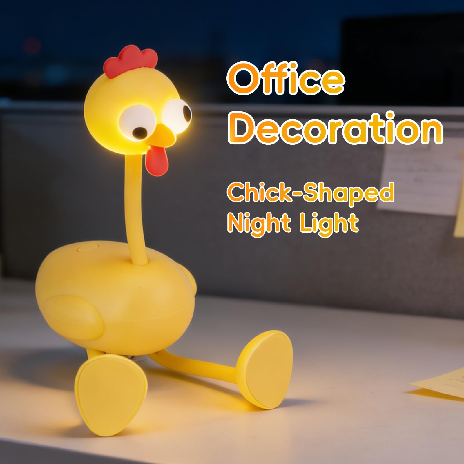 PHONORY Mini Chicken Night Light creates a cozy atmosphere in bedrooms and offices