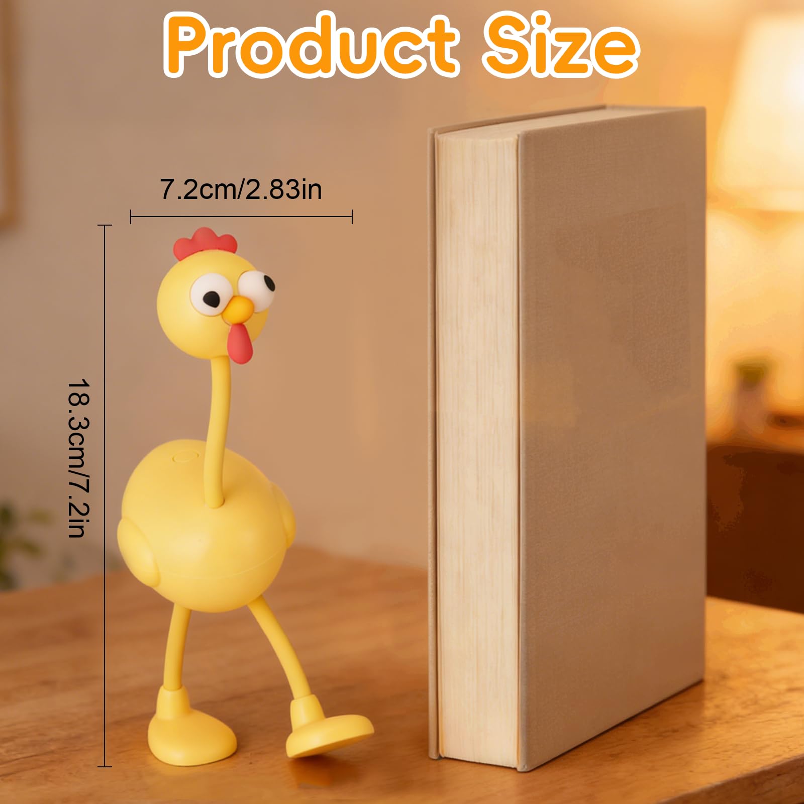 PHONORY Mini Chicken Night Light offers three brightness levels for versatile mood lighting