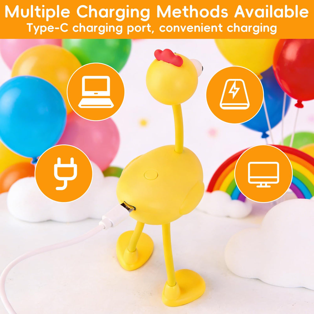 PHONORY Mini Chicken Night Light features a cheerful yellow color for bright rooms