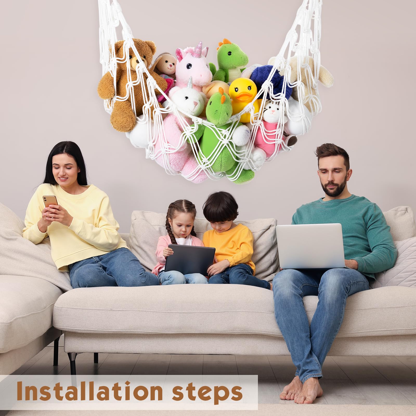Photect living room storage solution that frees up floor space.