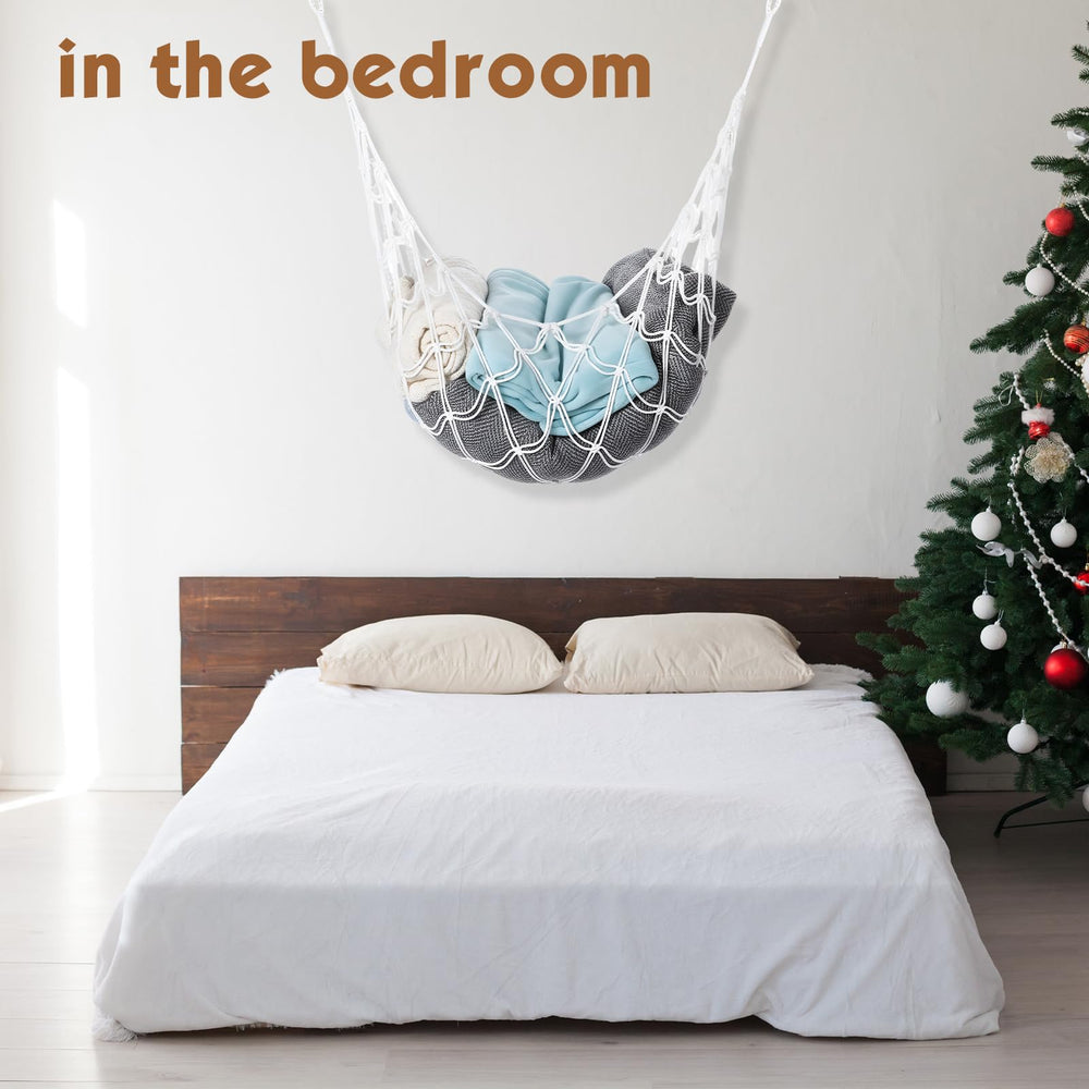 Photect plush cotton net adds rustic charm while organizing bedrooms.