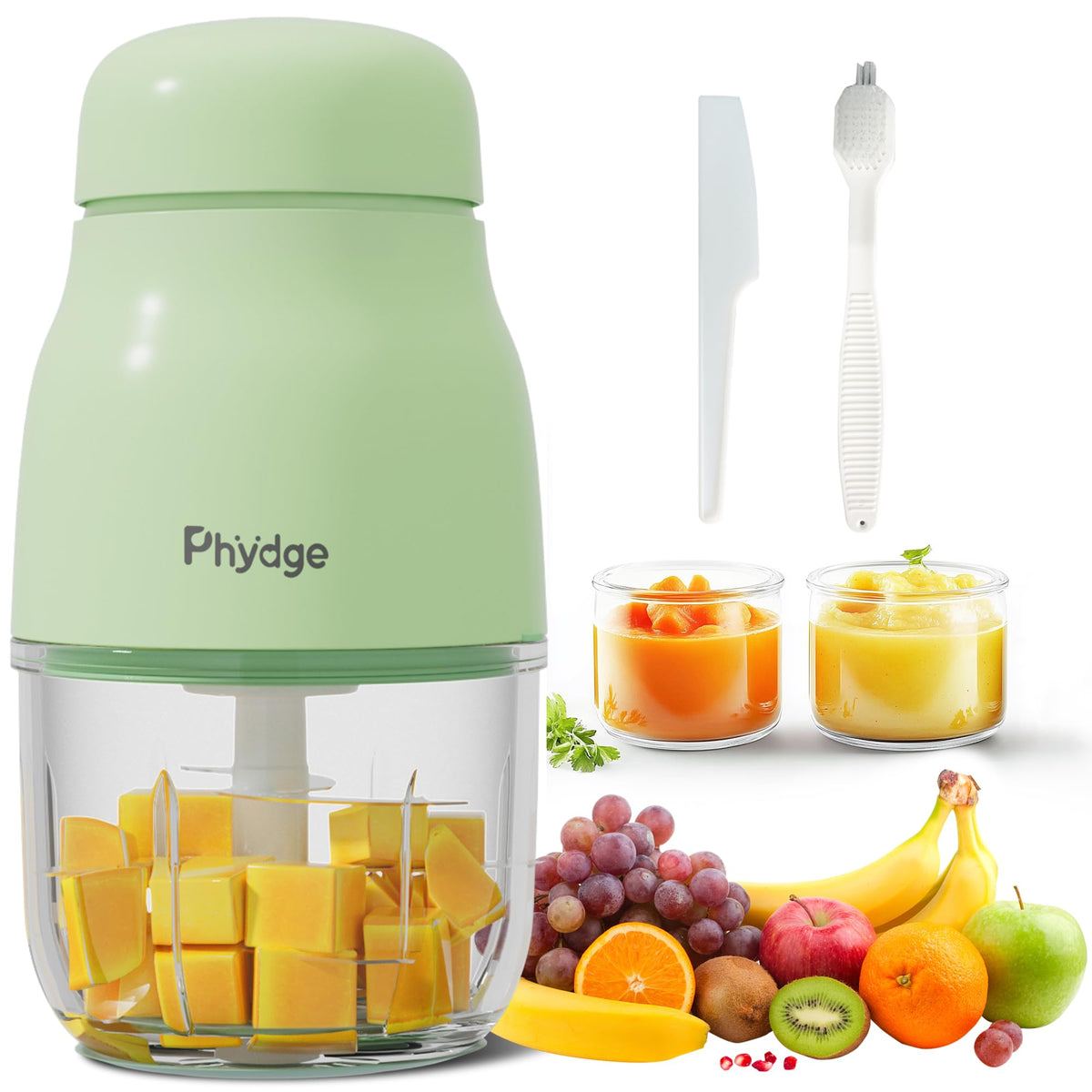 Phydge baby food maker glass bowls for clean, fresh purees.