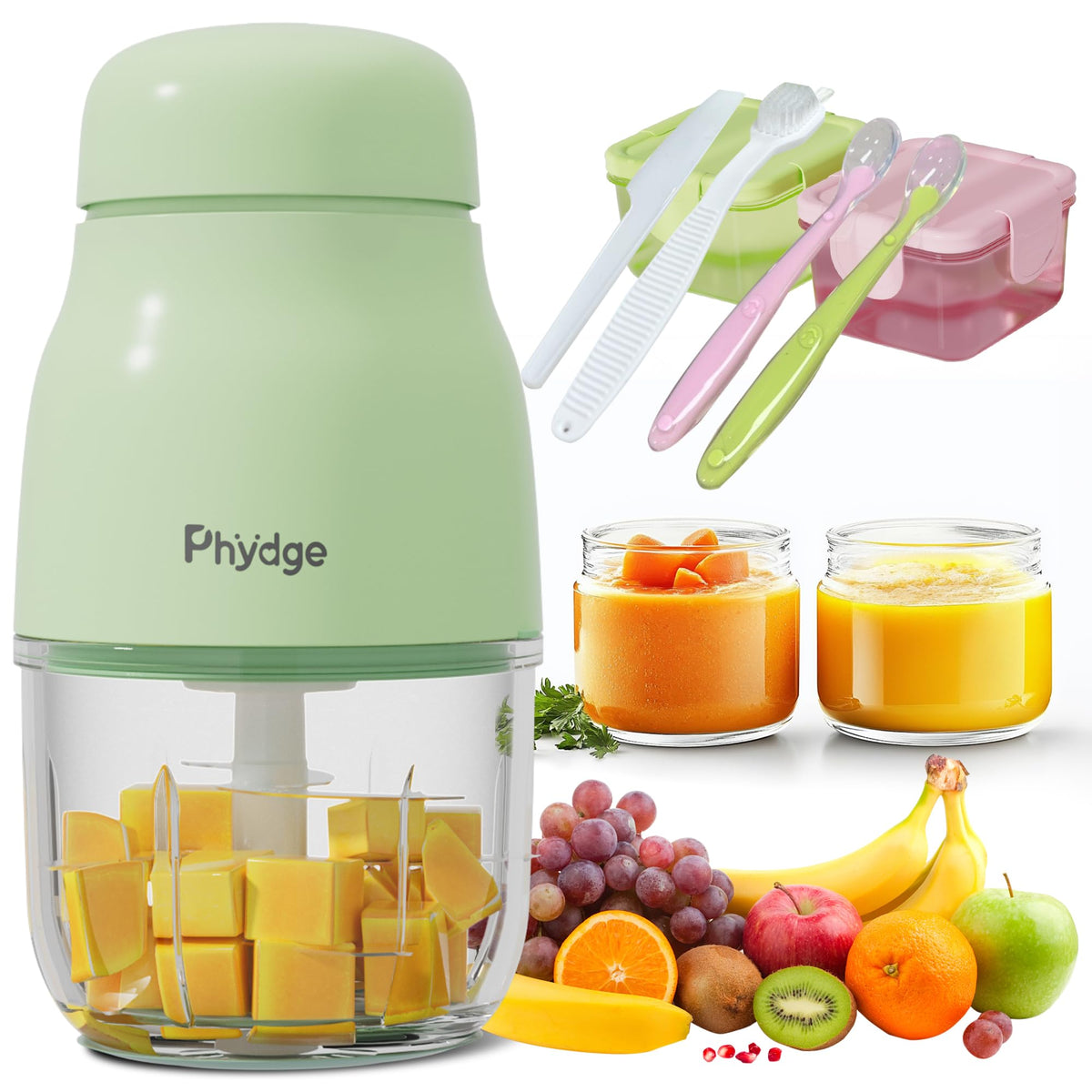 Phydge Baby Food Maker Upgrade bowl puree for quick, smooth baby meals.