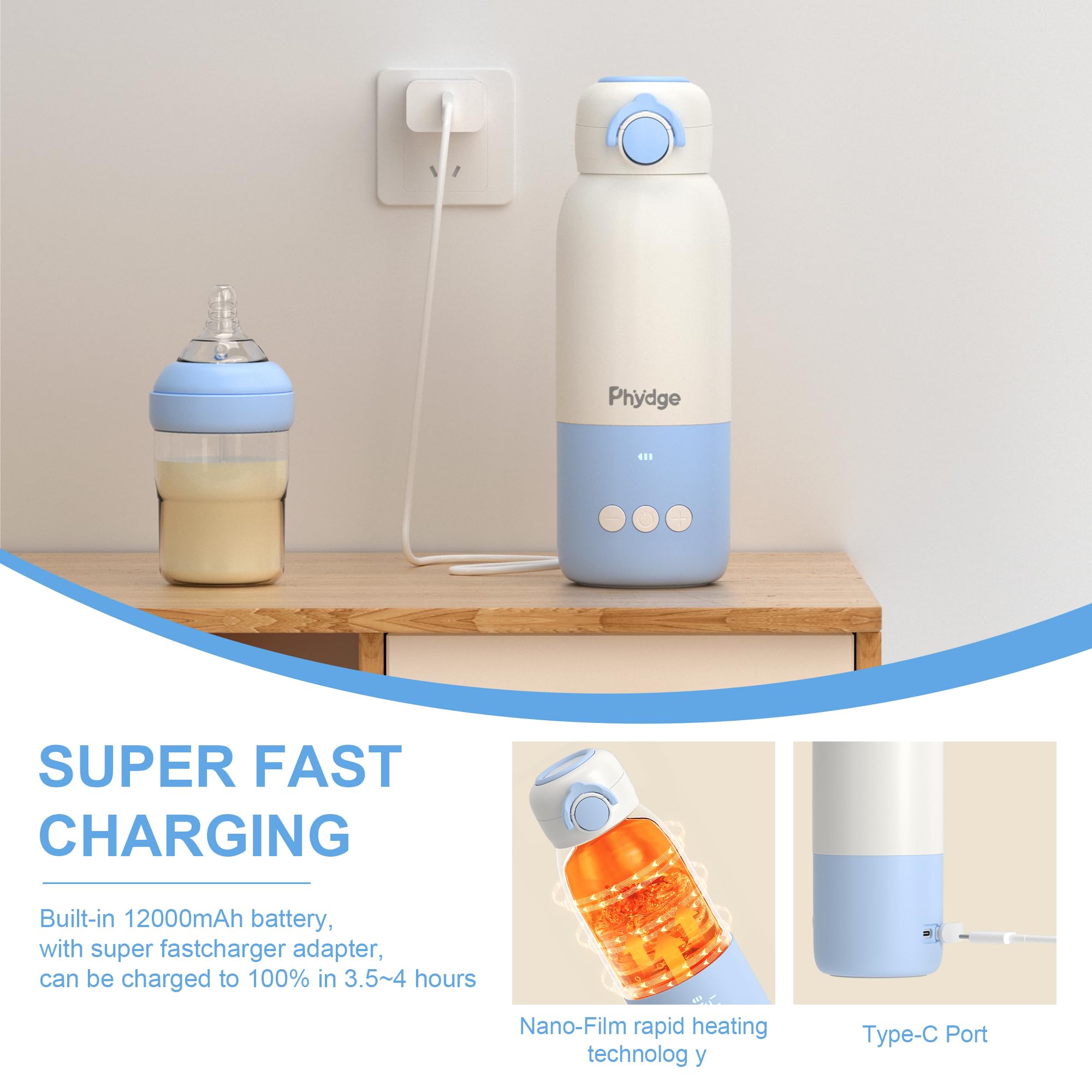 Phydge bottle warmer built with safe materials for hygienic warming.
