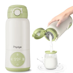 Phydge portable bottle warmer front view for on-the-go feeding