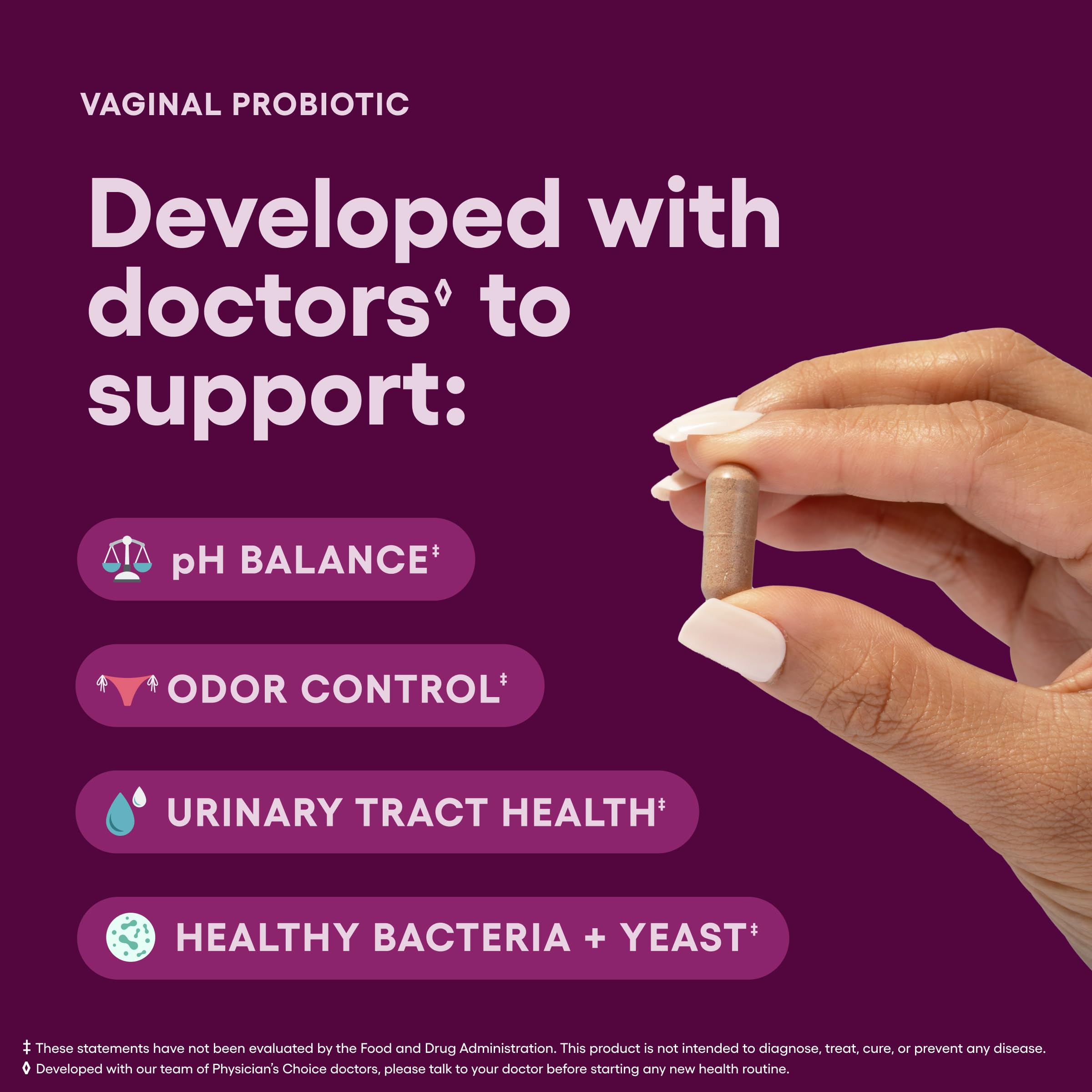 Physician's CHOICE organic prebiotics nourish beneficial bacteria.