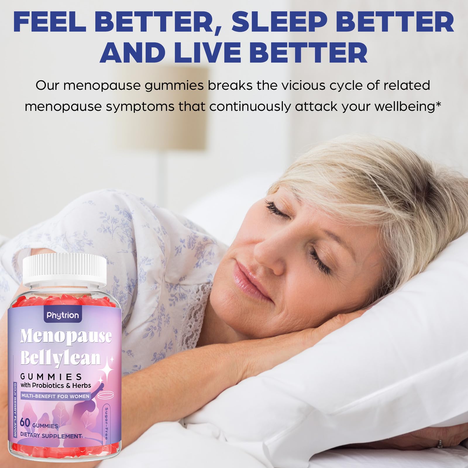 Phytrion Menopause Gummies balance-blend-visual spotlights metabolism support and body balance.