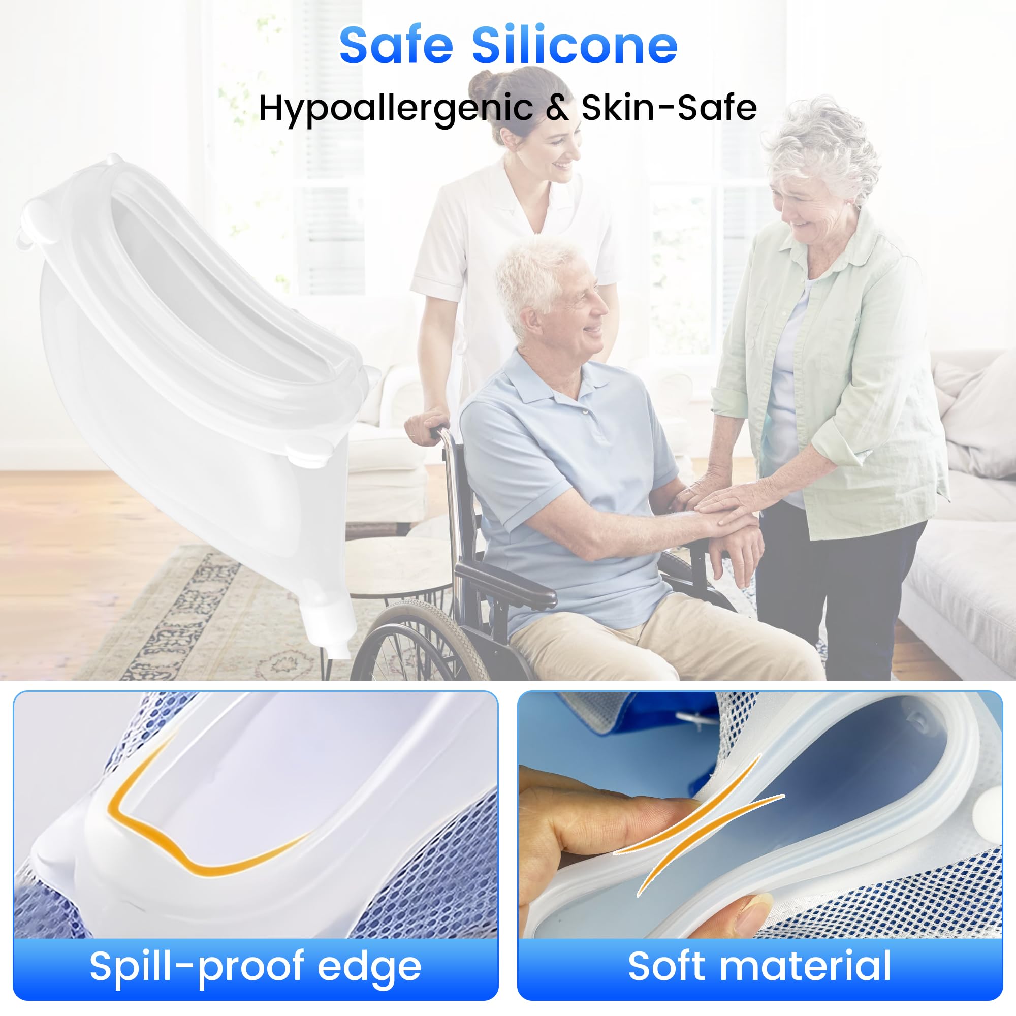 PIBEIBUK anti-reflux soft-side ensures secure use while resting on the side.