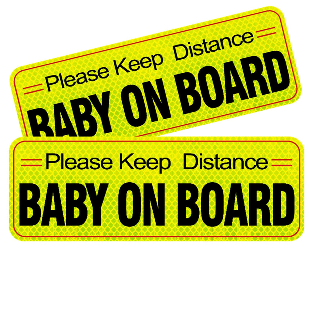 Picassosky Baby on Board magnet front view boosts visibility and safety for drivers.