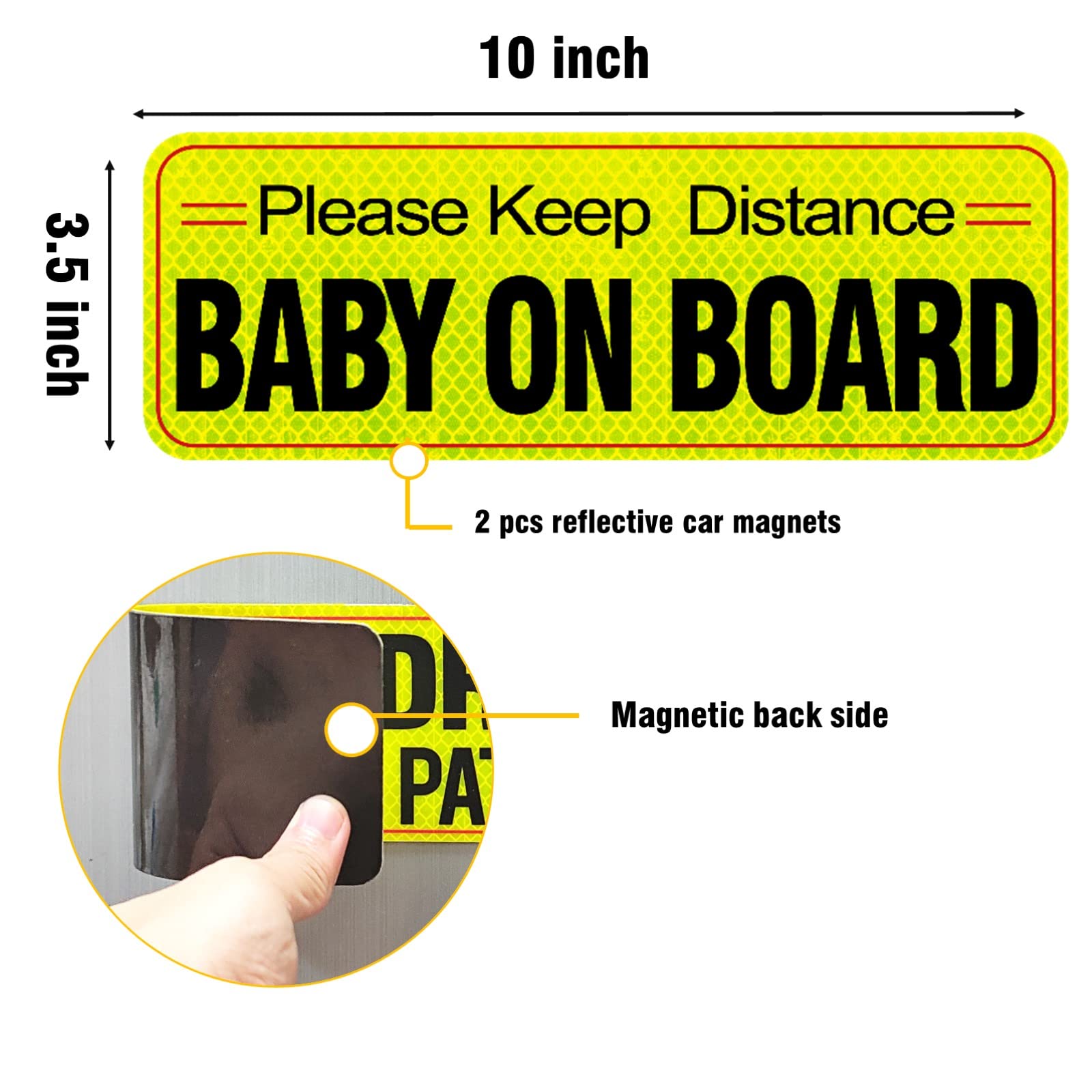 Picassosky Baby on Board magnet paint shield helps protect your car finish.