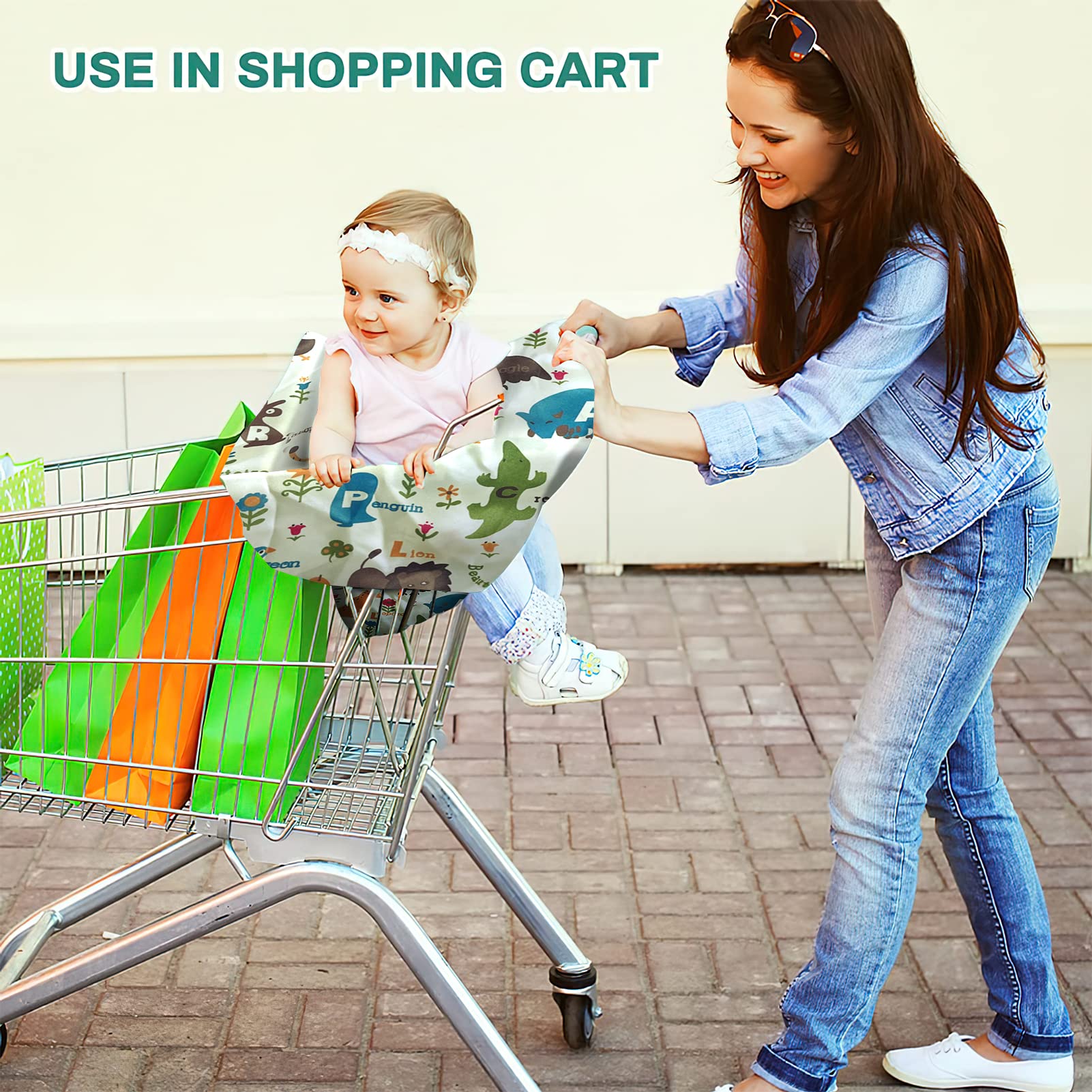 PICcircuit cart cover keeps baby safely shielded from unclean seating.