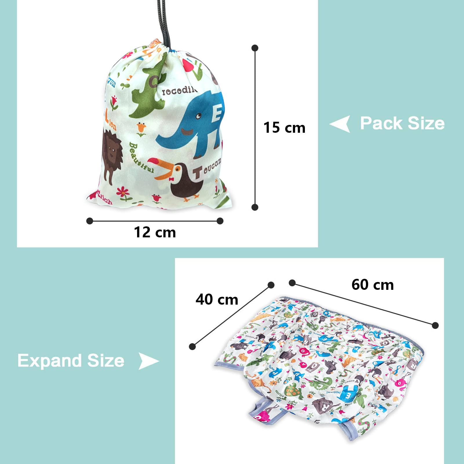 PICcircuit cart cover installs easily with Velcro while holding baby.