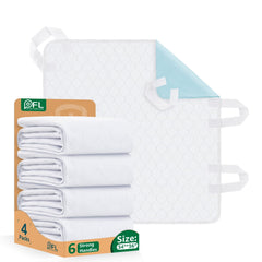 PICK FOR LIFE bed pad with 6 handles supporting safe repositioning of a bedridden loved one.