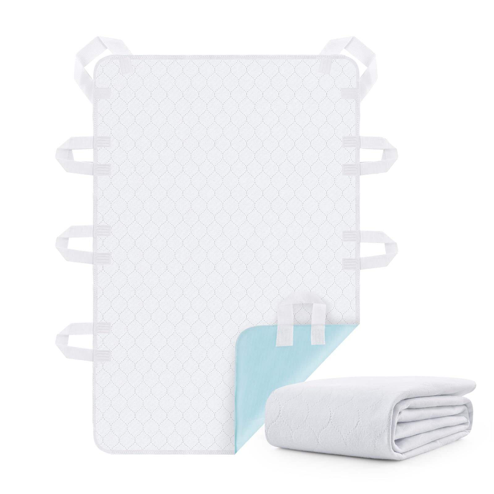 PICK FOR LIFE washable bed pad with 8 handles supports secure repositioning and transfers.