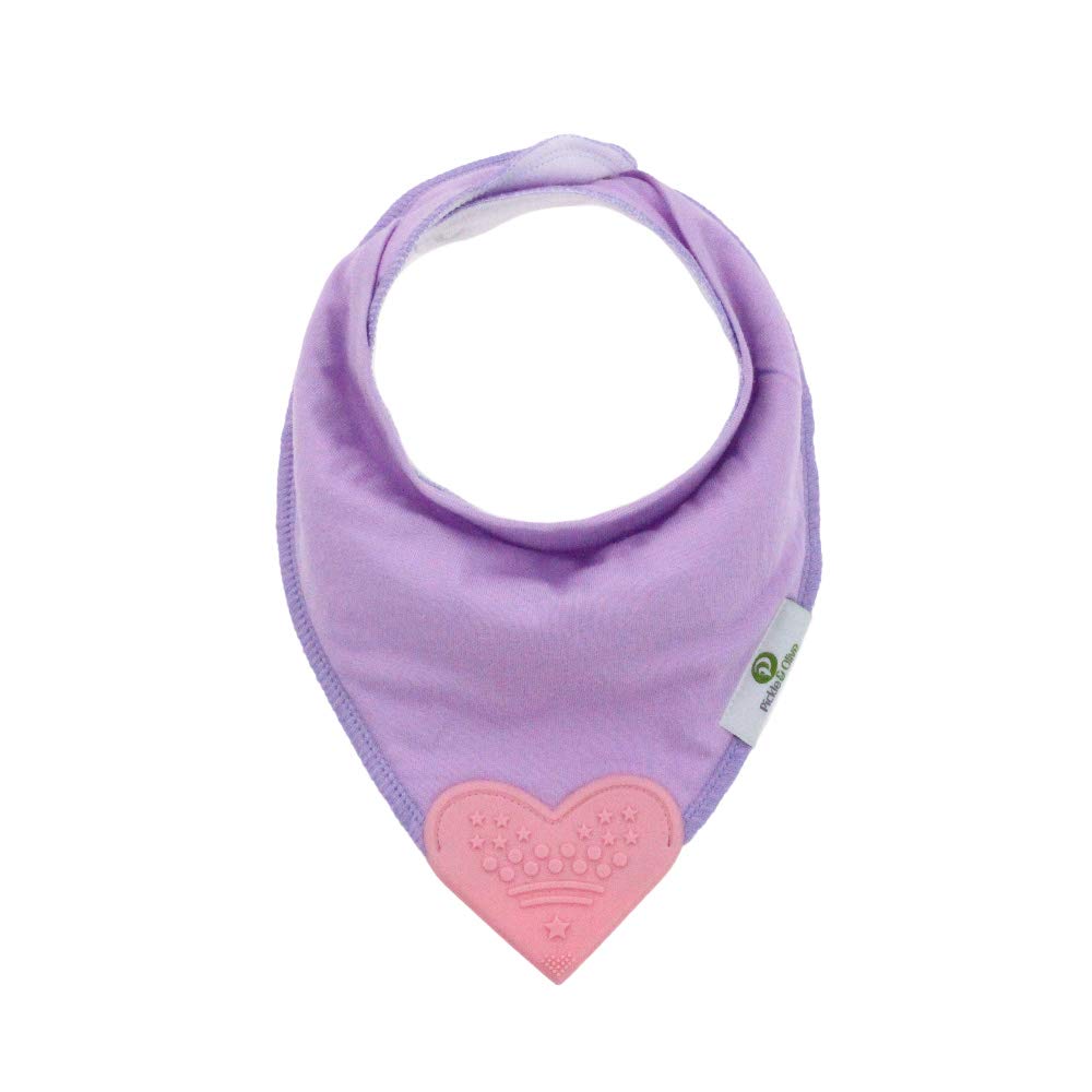 Pickle & Olive heart shaped teether close-up BPA-free silicone