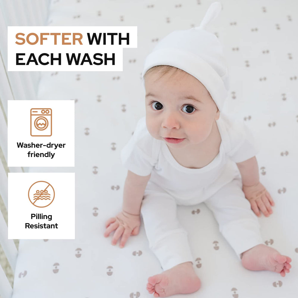 Pickle & Pumpkin easy-care sheet, washer and dryer friendly for busy parents.
