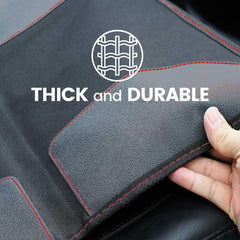 PIDO protector with mesh pockets provides easy reach to snacks and toys.