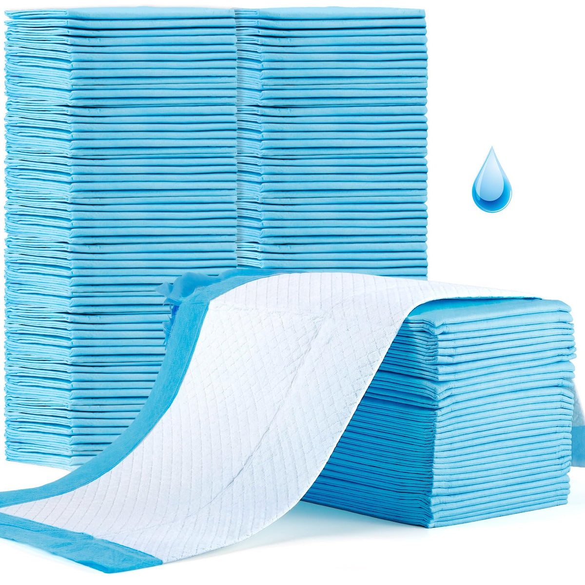 PIEMEET 100-pack disposable changing pad, portable for travel and quick cleanup.