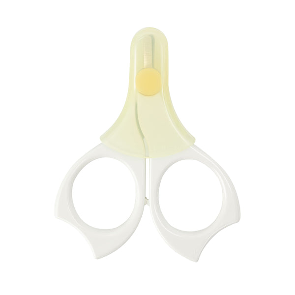 PIGEON baby nail scissors with rounded tip for safe newborn grooming.