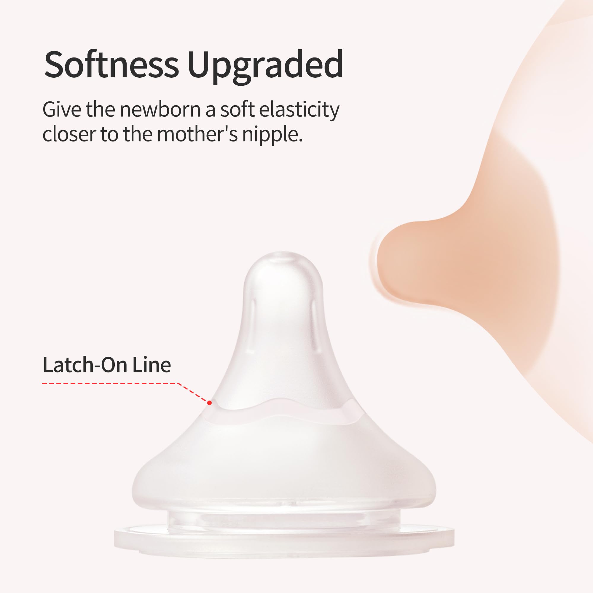 Pigeon nipple designed for easy breast-to-bottle transition.