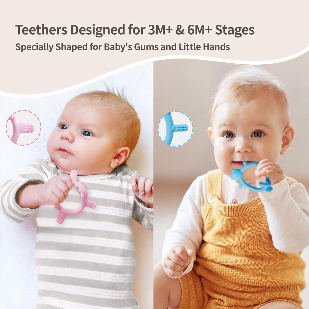 Pigeon Orange Deer teether for 6M+ stage with enhanced chewing texture for growing teeth.