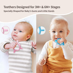 Pigeon Orange Deer teether for 6M+ stage with enhanced chewing texture for growing teeth.