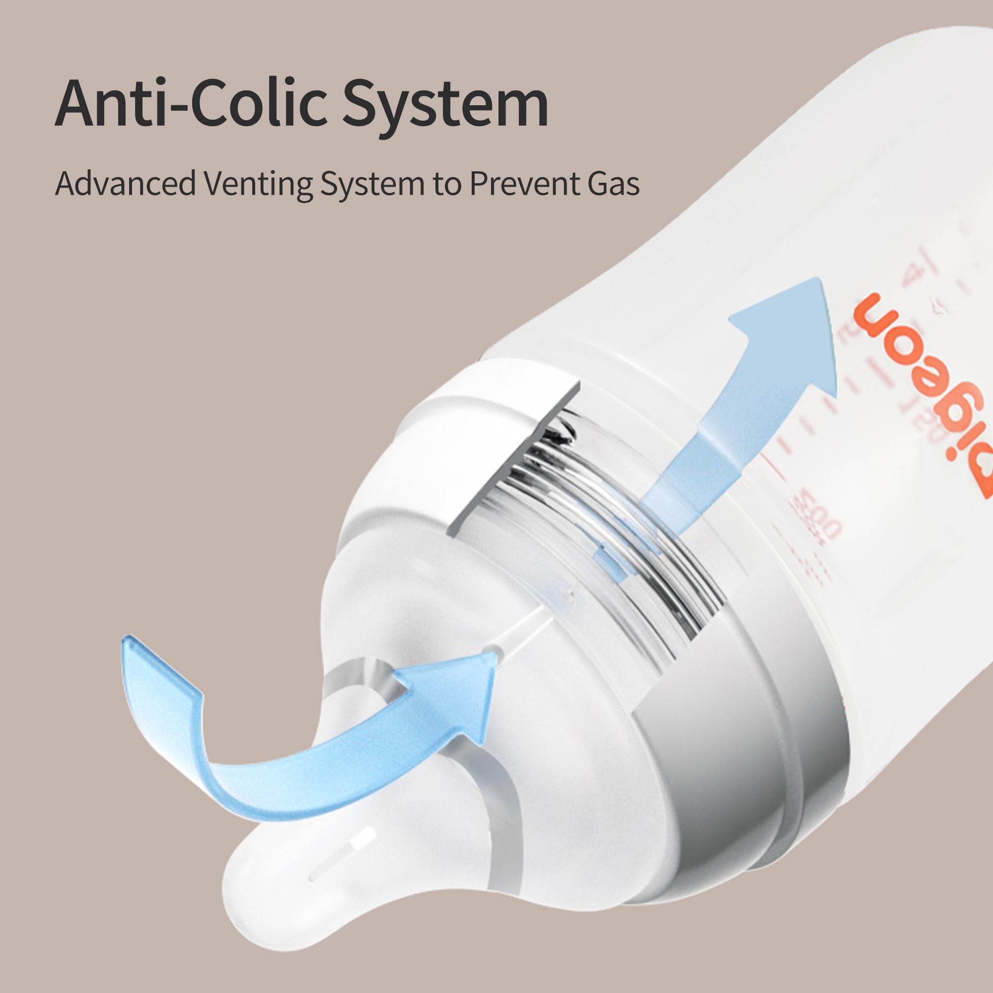 Pigeon PP nursing bottle 8.1 oz capacity offers flexible portioning for feeds
