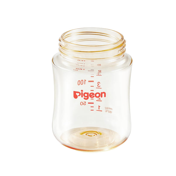 PIGEON PPSU bottle body with 160 ml capacity and wide neck for newborn feeding.