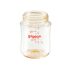PIGEON PPSU bottle body with 160 ml capacity and wide neck for newborn feeding.