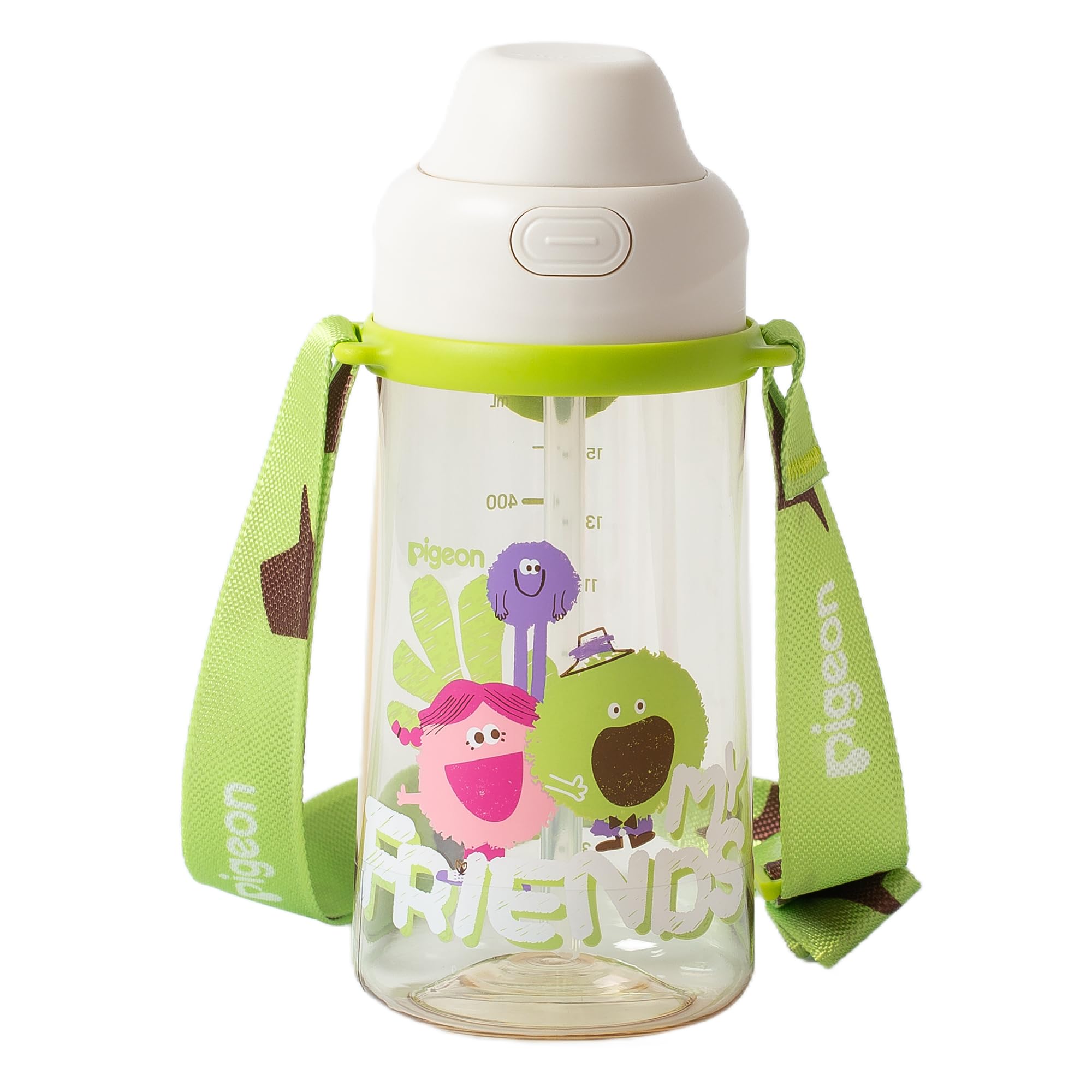 Pigeon PPSU kids bottle with dual spouts for quick, comfortable sipping at school.