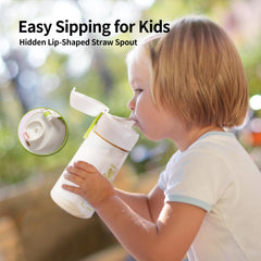 Leak-proof silicone seal keeps liquids contained even when flipped or jostled.